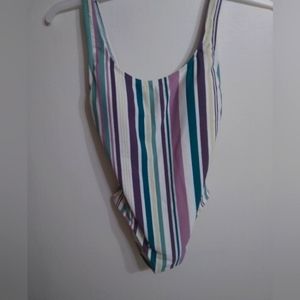 Adore me strip multicolor bathing suit size small(NWT)